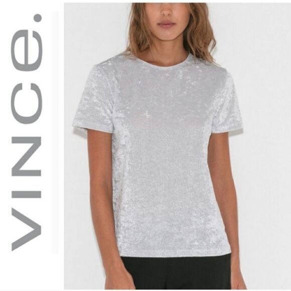 Vince Velvet Crewneck Easy Tee sz Med - Picture 1 of 12